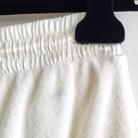 ATM Loop Cream Satin French Cotton Terry Pull-on Chalk Jogger Track Pants NWT - Picture 14 of 14